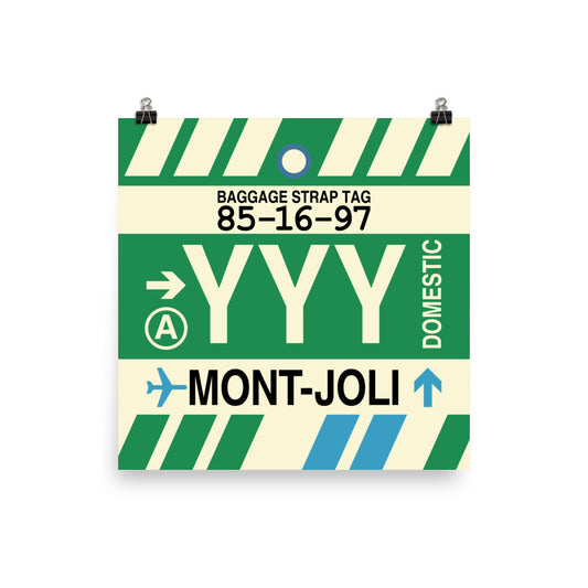 Travel-Themed Poster Print • YYY Mont-Joli Souvenir • YHM Designs - Image 02