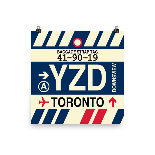 Travel-Themed Poster Print • YZD Toronto Souvenir • YHM Designs - Image 02