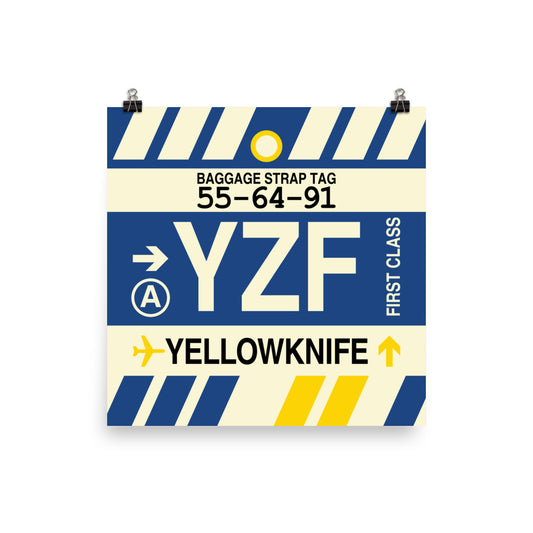 Travel-Themed Poster Print • YZF Yellowknife Souvenir • YHM Designs - Image 02