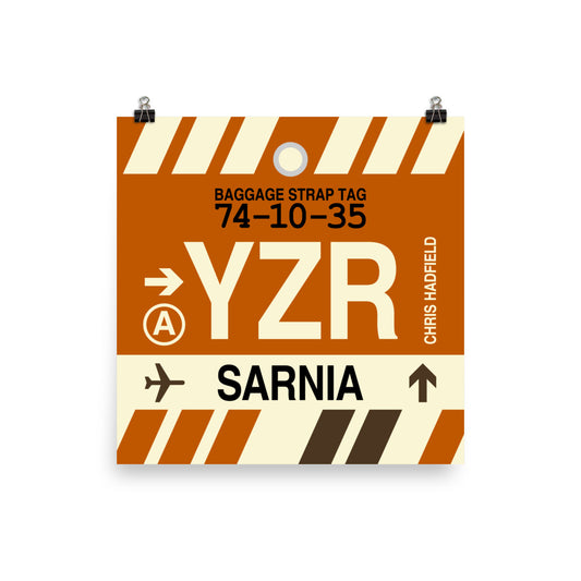 Travel-Themed Poster Print • YZR Sarnia Souvenir • YHM Designs - Image 02