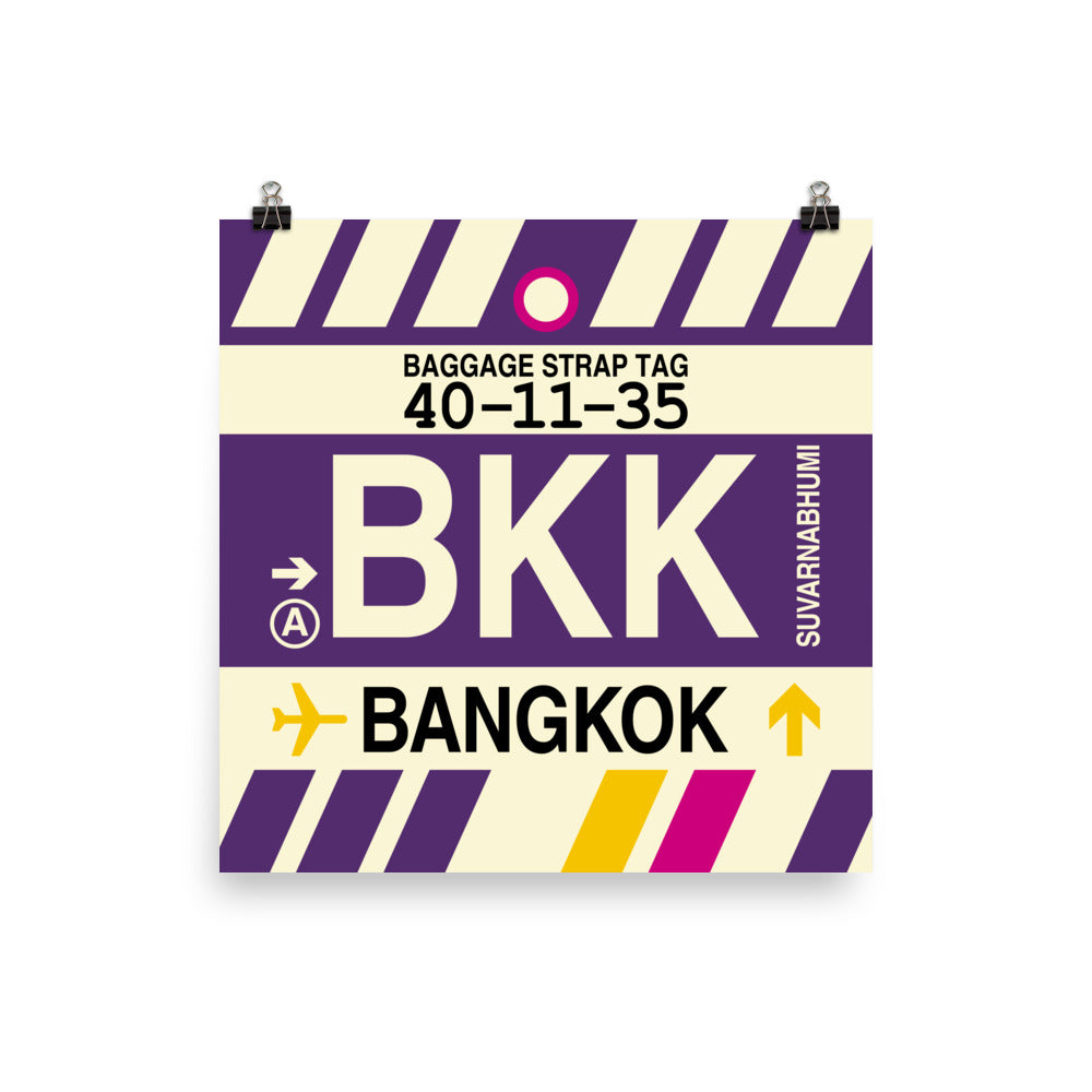 Travel-Themed Poster Print • BKK Bangkok • YHM Designs - Image 03