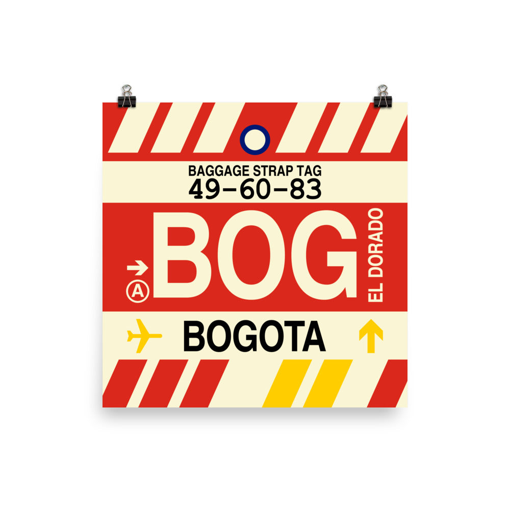 Travel-Themed Poster Print • BOG Bogota • YHM Designs - Image 03