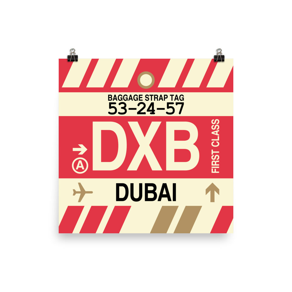 Travel-Themed Poster Print • DXB Dubai • YHM Designs - Image 03