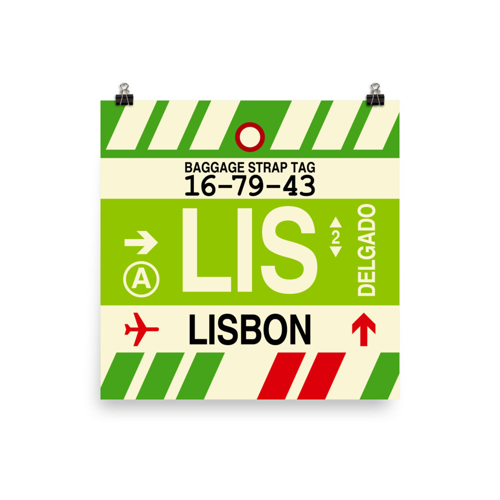 Travel-Themed Poster Print • LIS Lisbon Souvenir • YHM Designs - Image 03