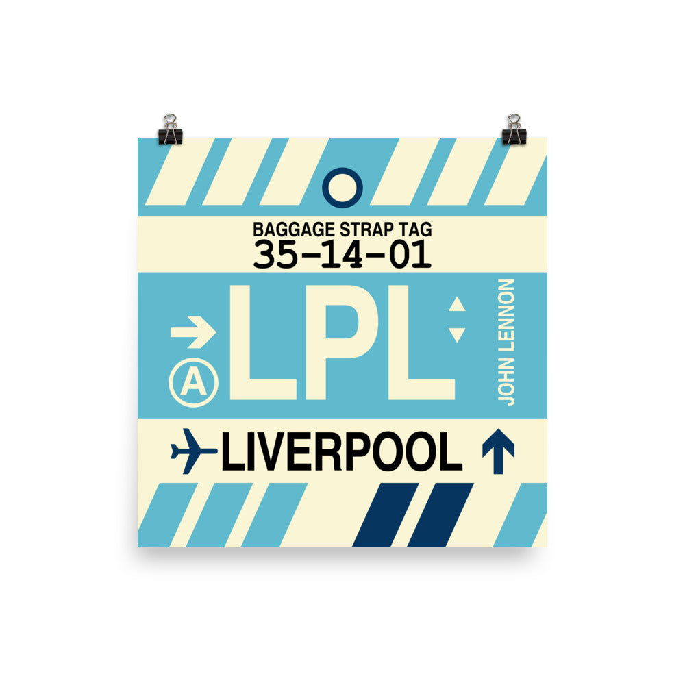 Travel-Themed Poster Print • LPL Liverpool Souvenir • YHM Designs - Image 03