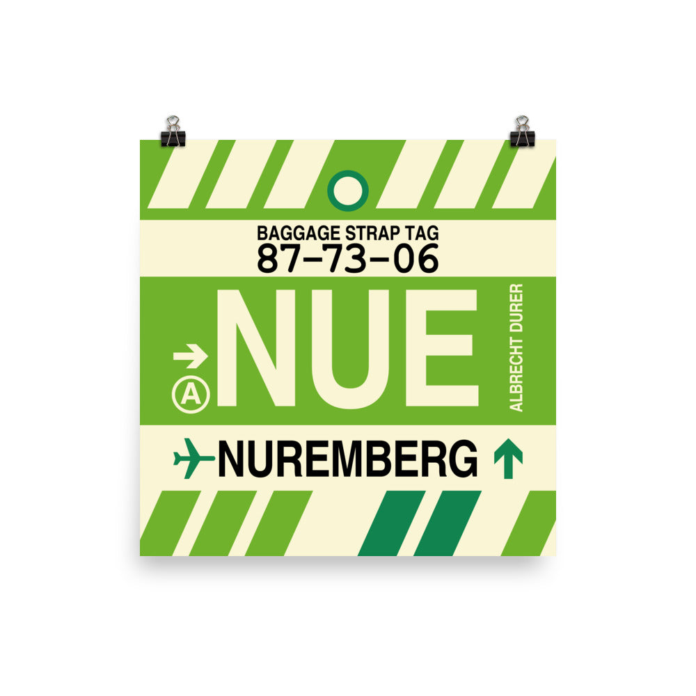 Travel-Themed Poster Print • NUE Nuremberg Souvenir • YHM Designs - Image 03