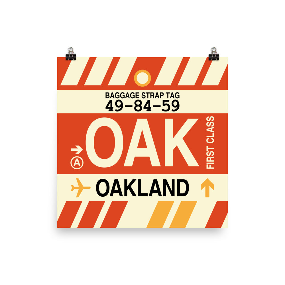 Travel-Themed Poster Print • OAK Oakland Souvenir • YHM Designs - Image 03