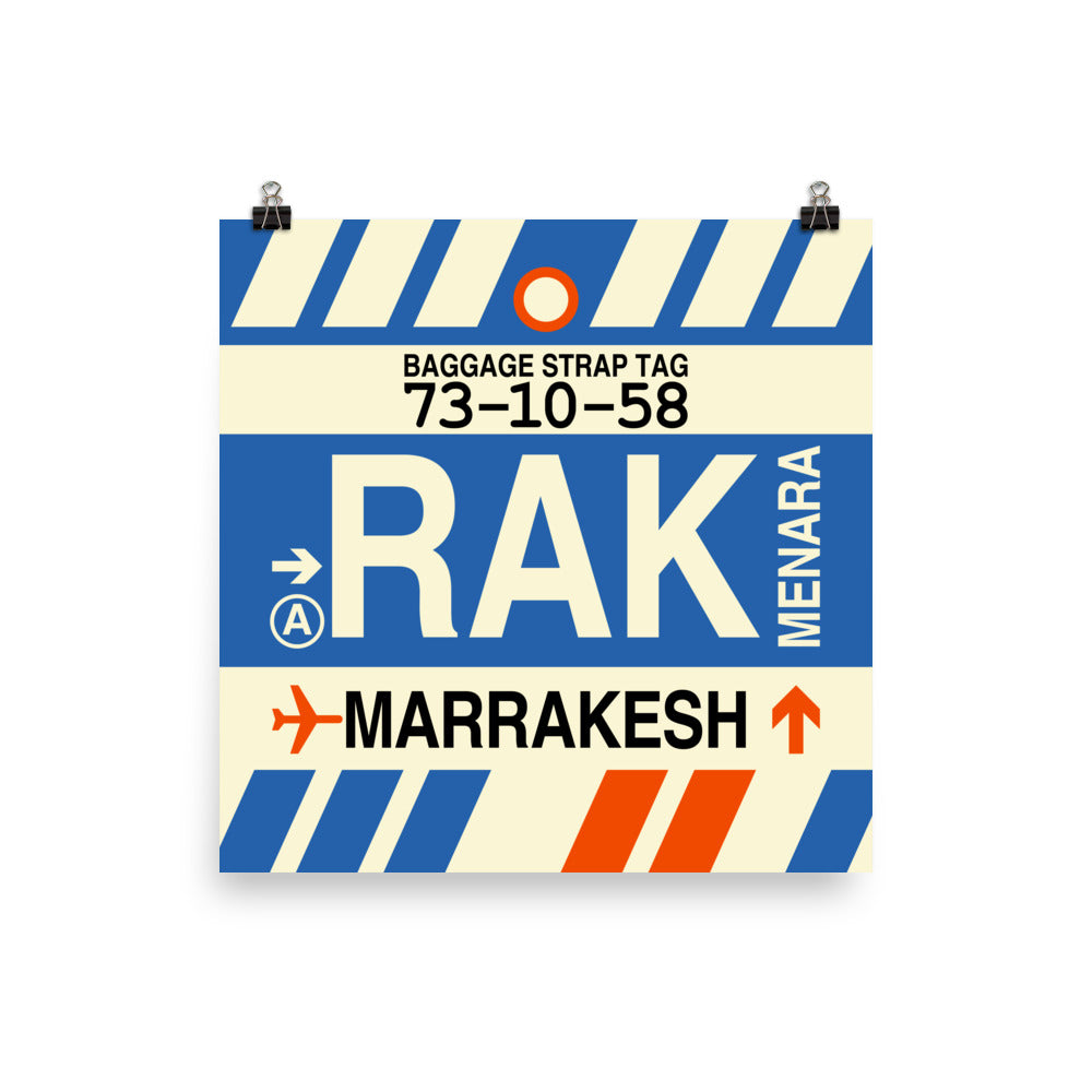 Travel-Themed Poster Print • RAK Marrakesh • YHM Designs - Image 03