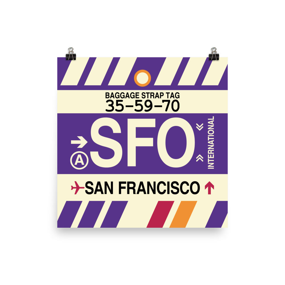Travel-Themed Poster Print • SFO San Francisco • YHM Designs - Image 03