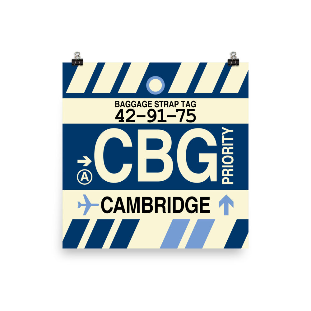 Travel-Themed Poster Print • CBG Cambridge Souvenir • YHM Designs - Image 04