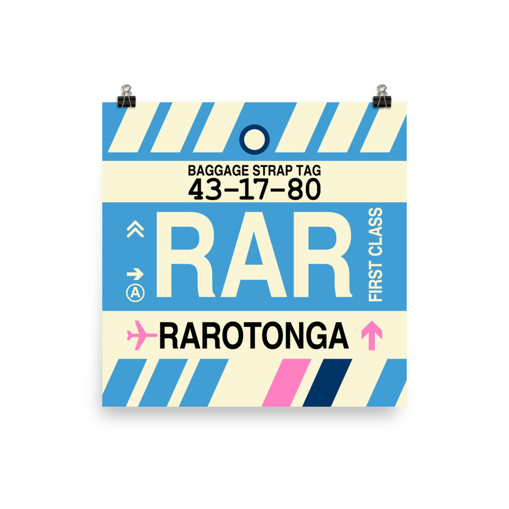 Travel-Themed Poster Print • RAR Rarotonga Souvenir • YHM Designs - Image 04