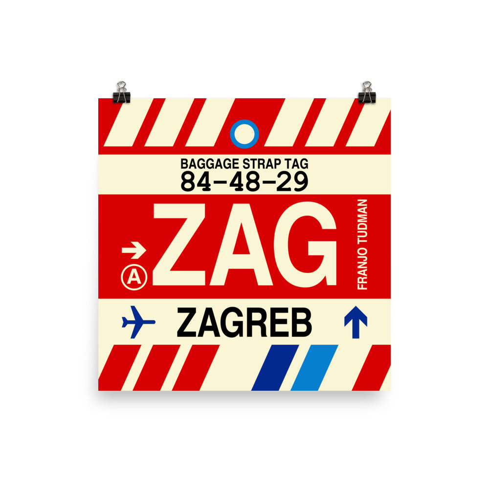 Travel-Themed Poster Print • ZAG Zagreb Souvenir • YHM Designs - Image 04