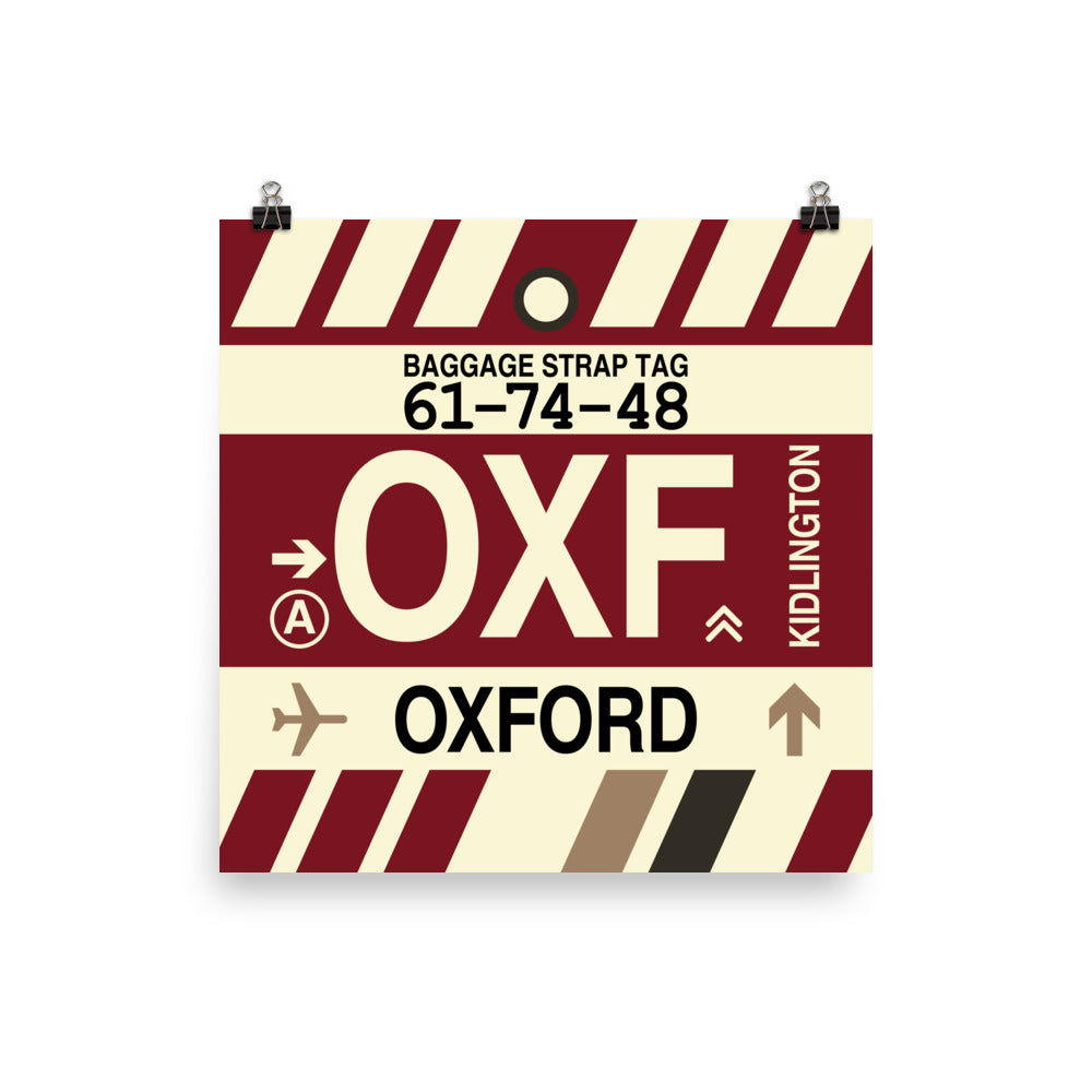 Travel-Themed Poster Print • OXF Oxford Souvenir • YHM Designs - Image 05