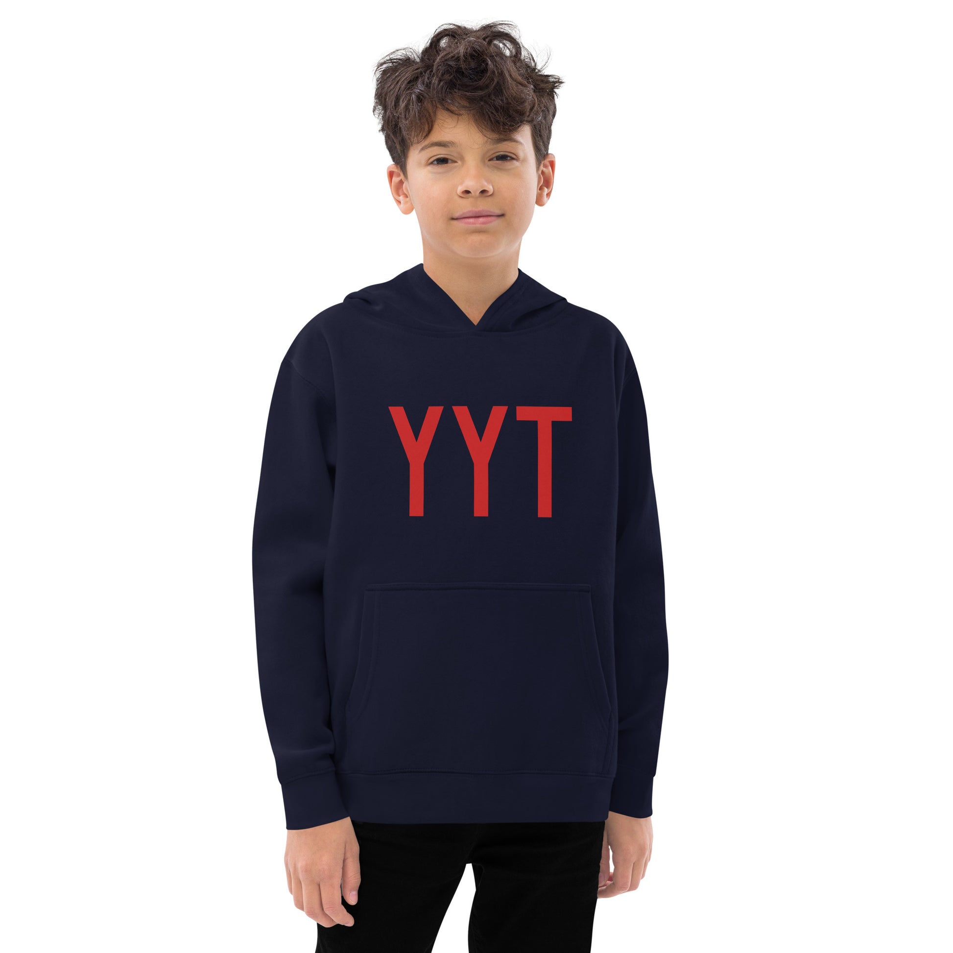 Airport Code Kid's Hoodie • YYT St. John's • YHM Designs - Image 07