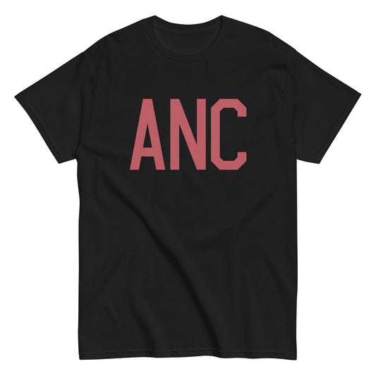 Aviation Enthusiast Men's Tee - Deep Pink Graphic • ANC Anchorage • YHM Designs - Image 02