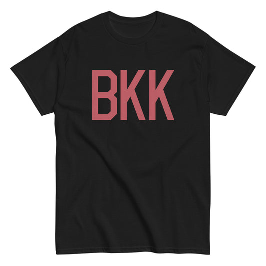 BKK Bangkok Men's T-Shirt • Air Force Lettering in Deep Pink • YHM Designs - Image 02