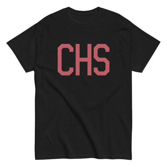 CHS Charleston Men's T-Shirt • Air Force Lettering in Deep Pink • YHM Designs - Image 02