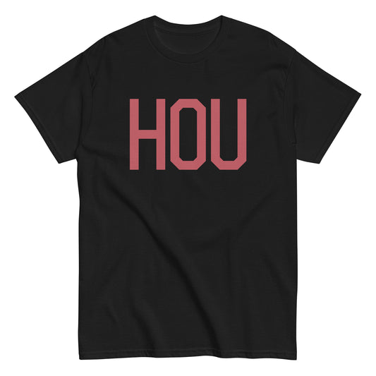 Aviation Enthusiast Men's Tee - Deep Pink Graphic • HOU Houston • YHM Designs - Image 02