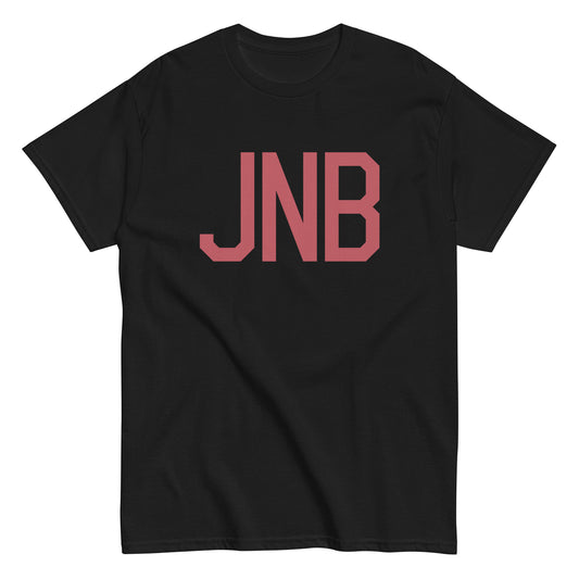 JNB Johannesburg Men's T-Shirt • Air Force Lettering in Deep Pink • YHM Designs - Image 02