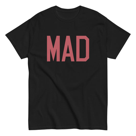 MAD Madrid Men's T-Shirt • Air Force Lettering in Deep Pink • YHM Designs - Image 02