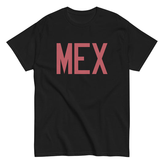 MEX Mexico City Men's T-Shirt • Air Force Lettering in Deep Pink • YHM Designs - Image 02