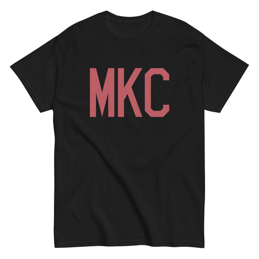 Aviation Enthusiast Men's Tee - Deep Pink Graphic • MKC Kansas City • YHM Designs - Image 02