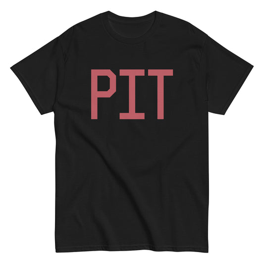 Aviation Enthusiast Men's Tee - Deep Pink Graphic • PIT Pittsburgh • YHM Designs - Image 02