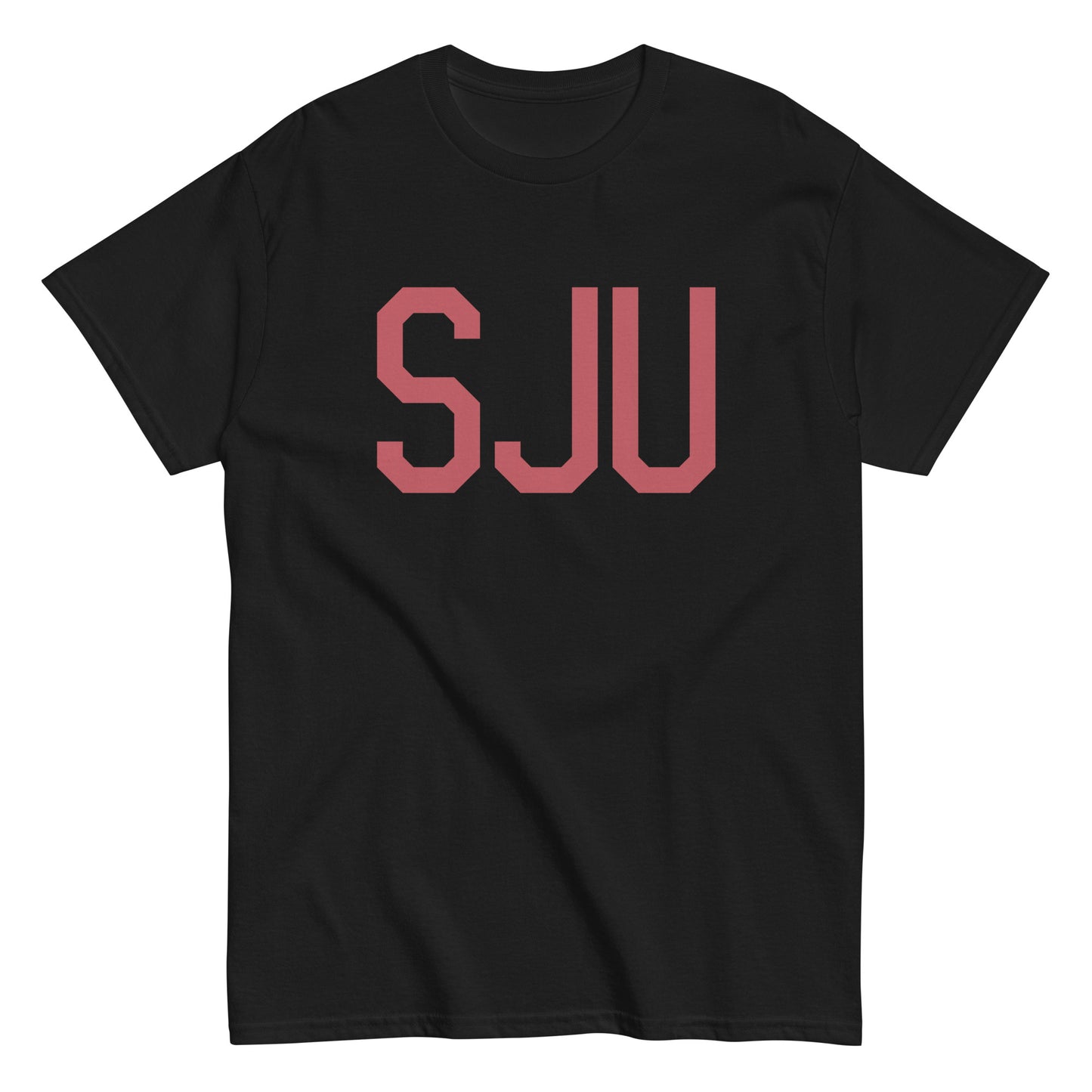 Aviation Enthusiast Men's Tee - Deep Pink Graphic • SJU San Juan • YHM Designs - Image 02