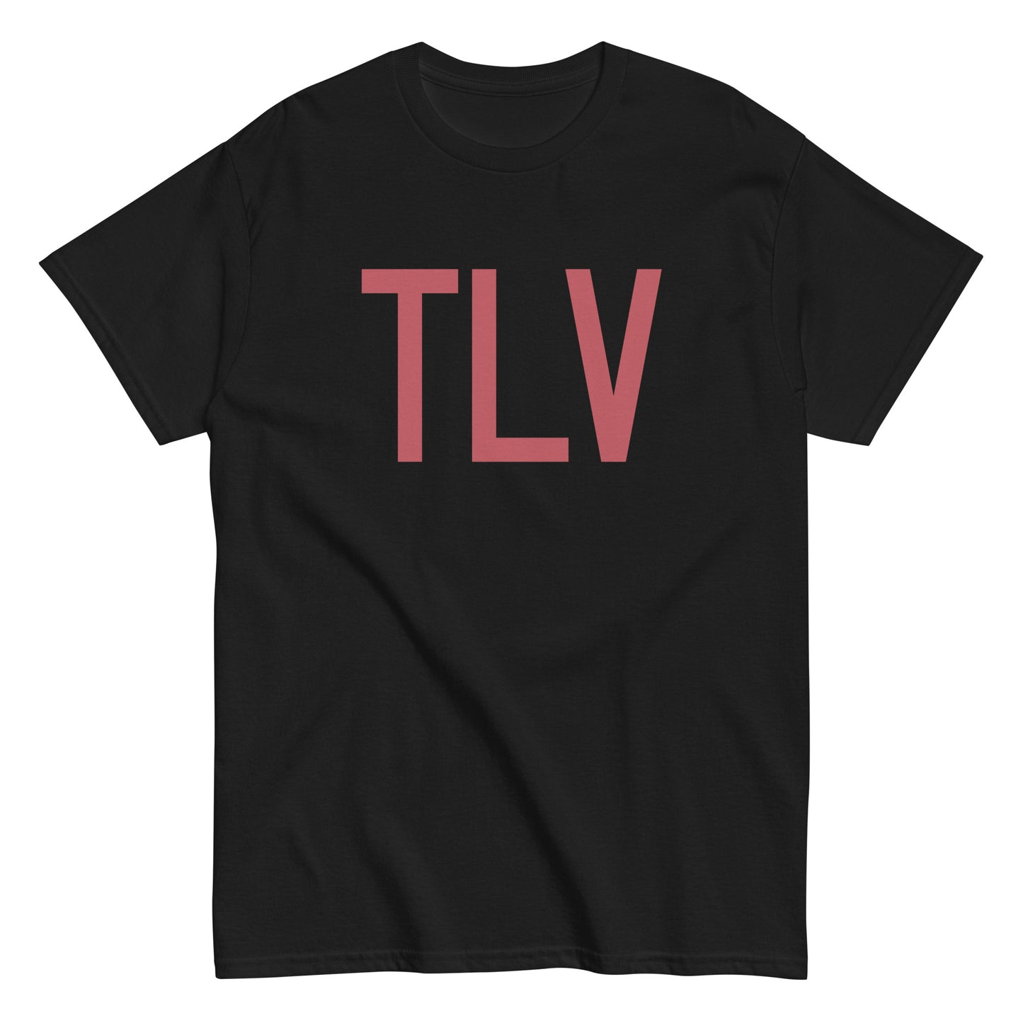 TLV Tel Aviv Men's T-Shirt • Air Force Lettering in Deep Pink • YHM Designs - Image 02