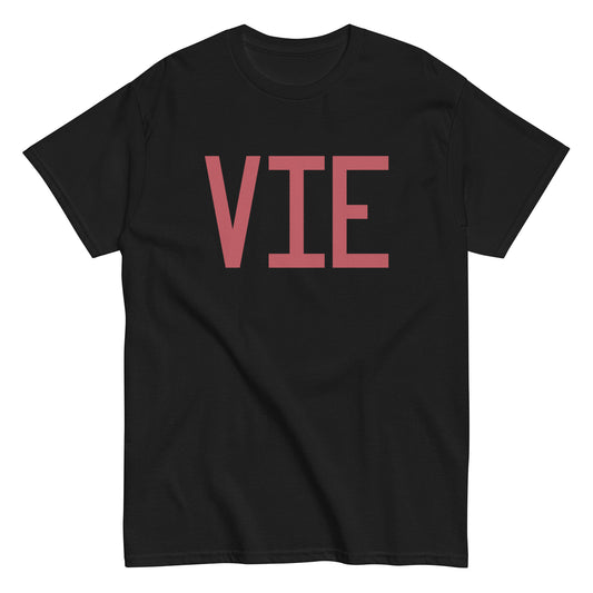 VIE Vienna Men's T-Shirt • Air Force Lettering in Deep Pink • YHM Designs - Image 02