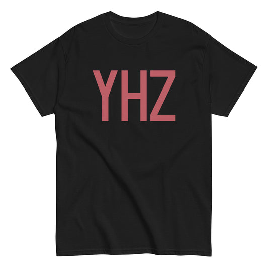 YHZ Halifax Men's T-Shirt • Air Force Lettering in Deep Pink • YHM Designs - Image 02