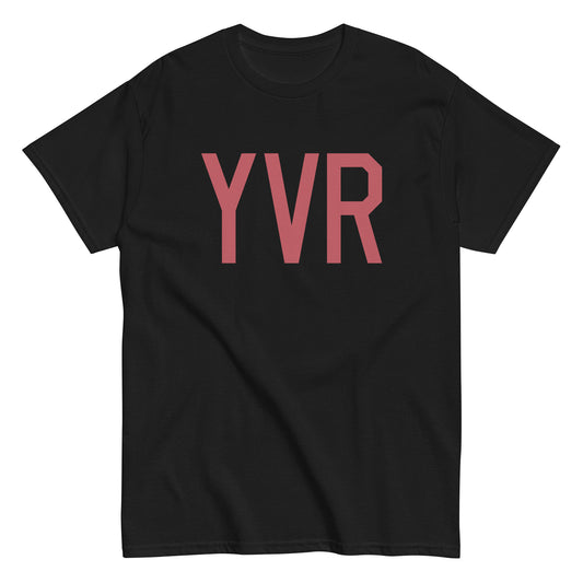 YVR Vancouver Men's T-Shirt • Air Force Lettering in Deep Pink • YHM Designs - Image 02
