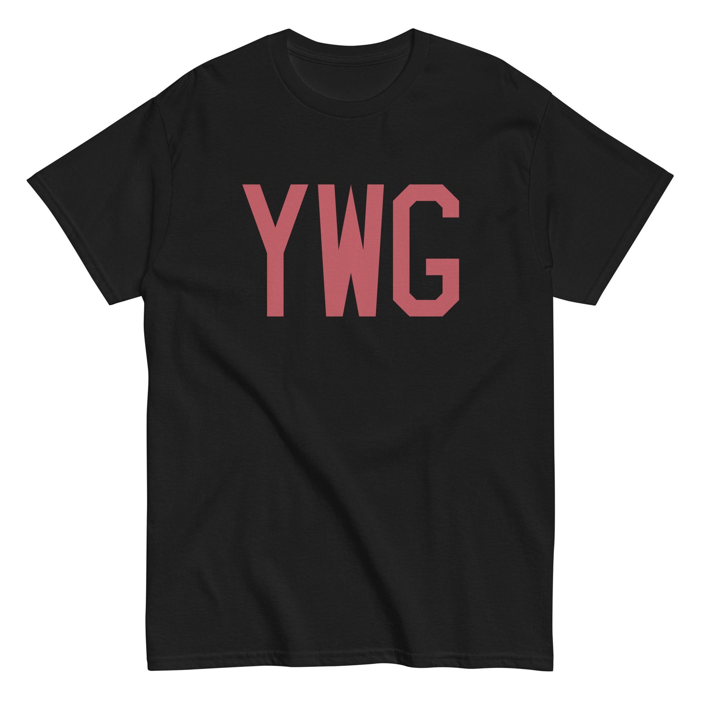Aviation Enthusiast Men's Tee - Deep Pink Graphic • YWG Winnipeg • YHM Designs - Image 02