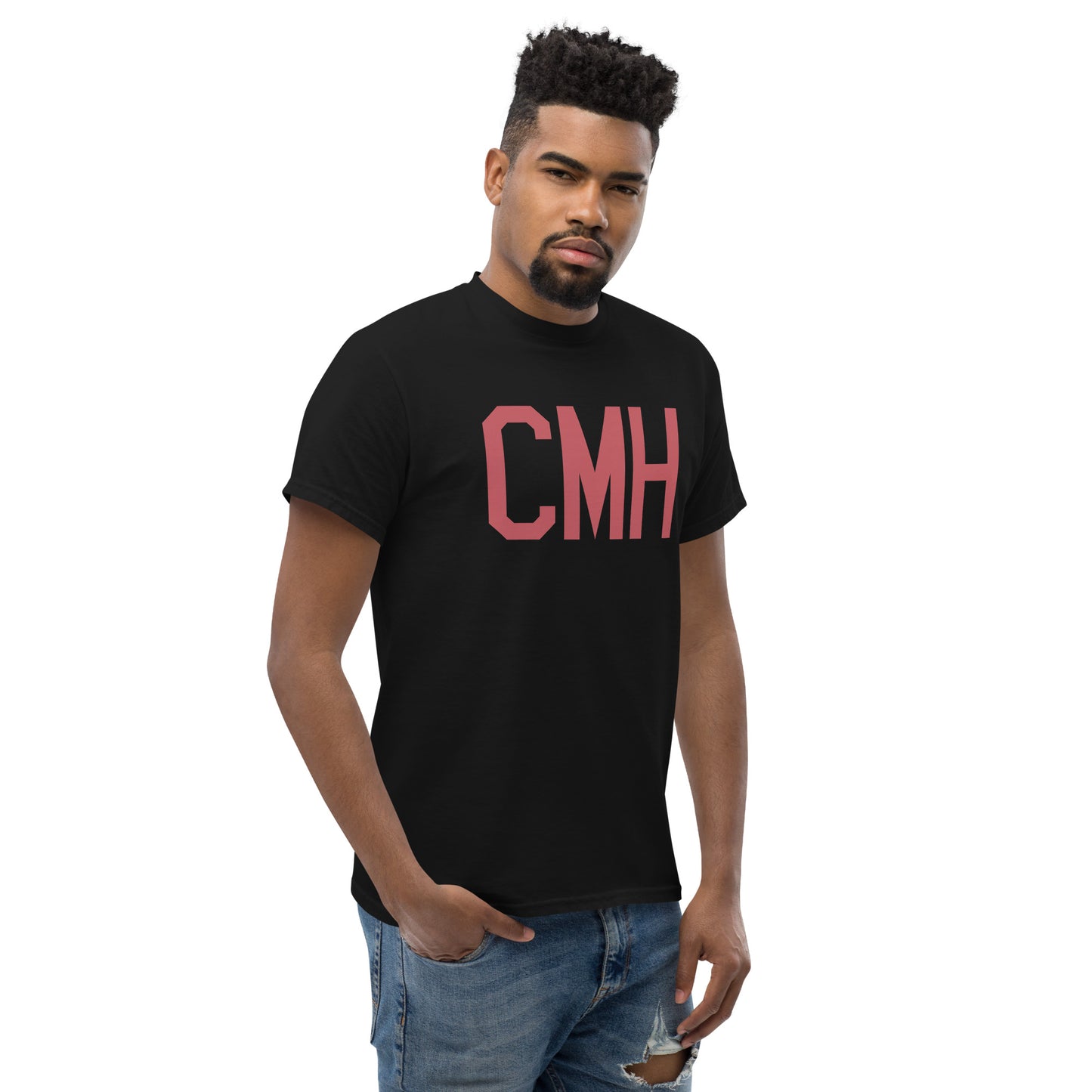 Aviation Enthusiast Men's Tee - Deep Pink Graphic • CMH Columbus • YHM Designs - Image 08