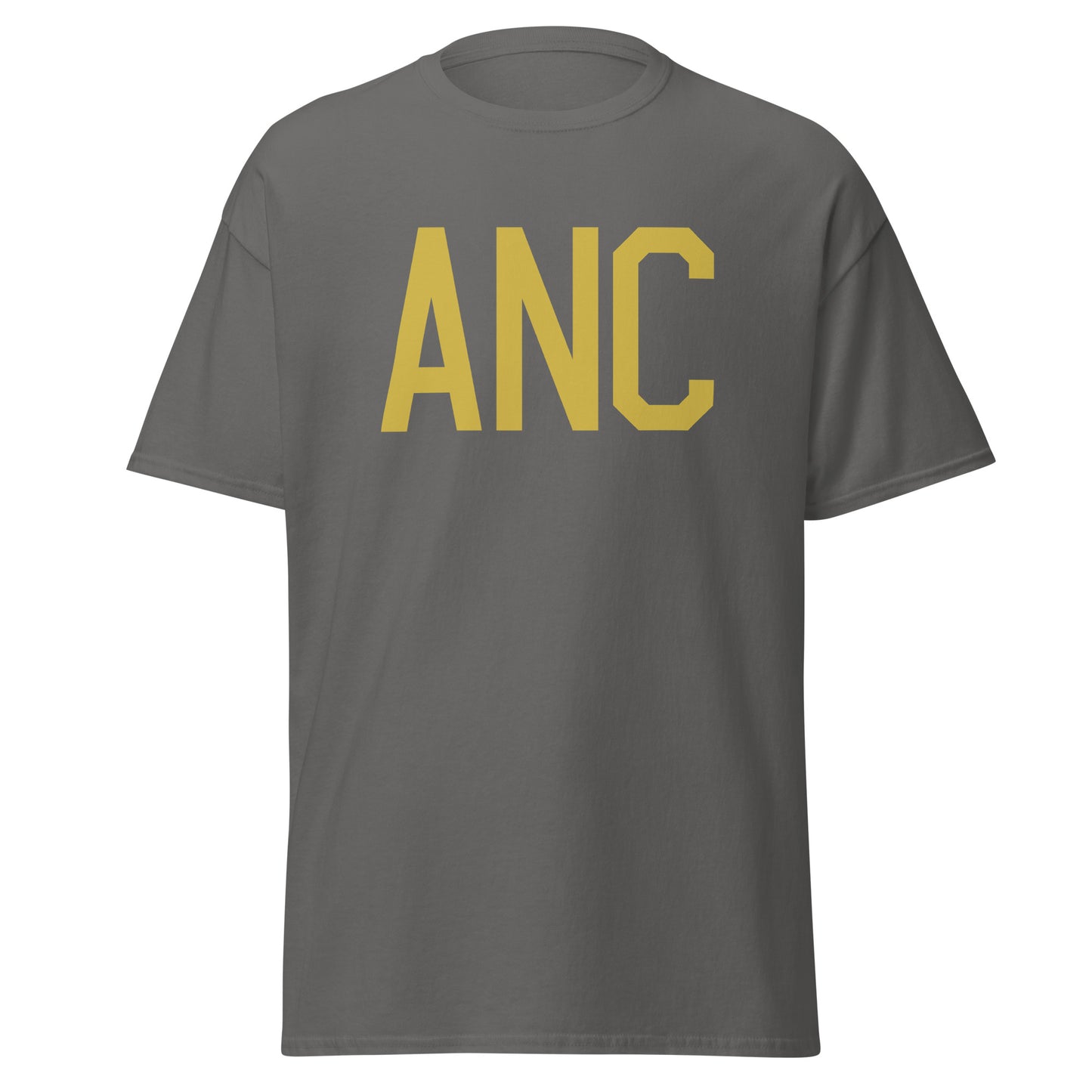Aviation Enthusiast Men's Tee - Old Gold Graphic • ANC Anchorage • YHM Designs - Image 05