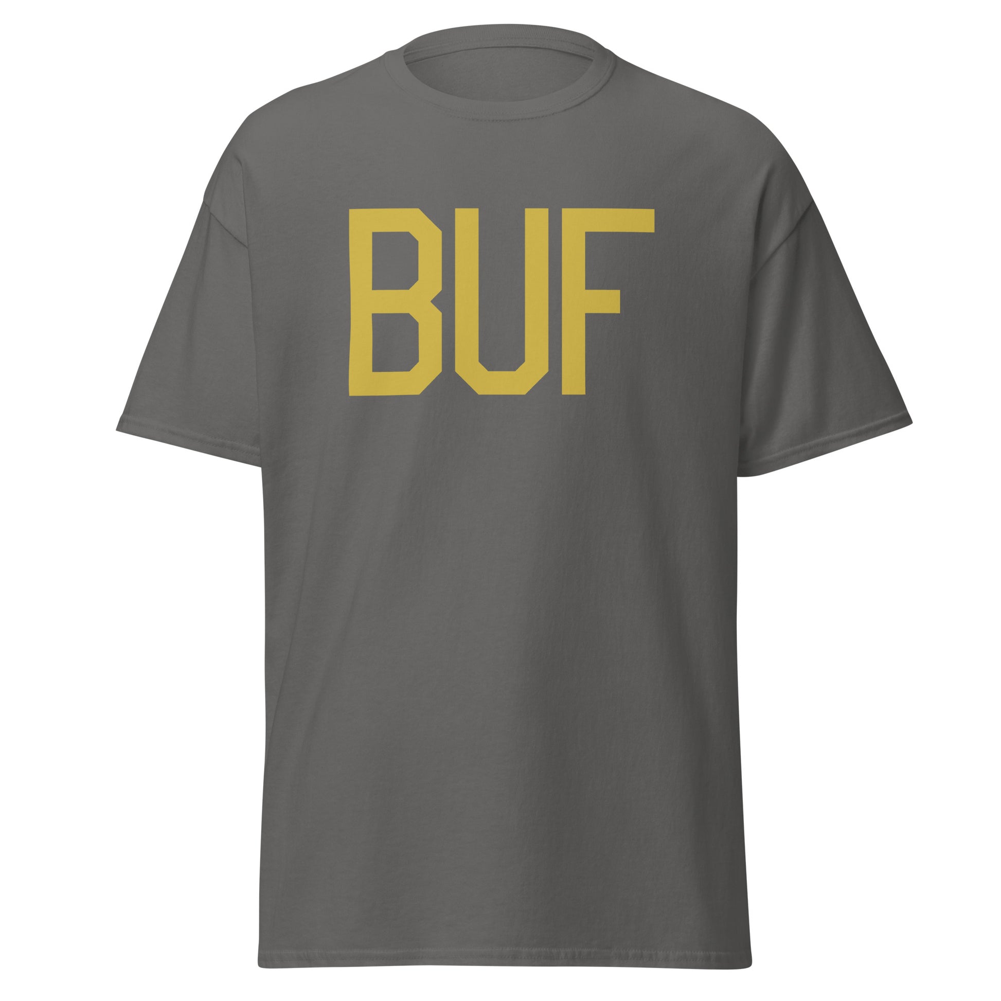 Aviation Enthusiast Men's Tee - Old Gold Graphic • BUF Buffalo • YHM Designs - Image 05