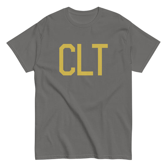 Aviation Enthusiast Men's Tee - Old Gold Graphic • CLT Charlotte • YHM Designs - Image 01