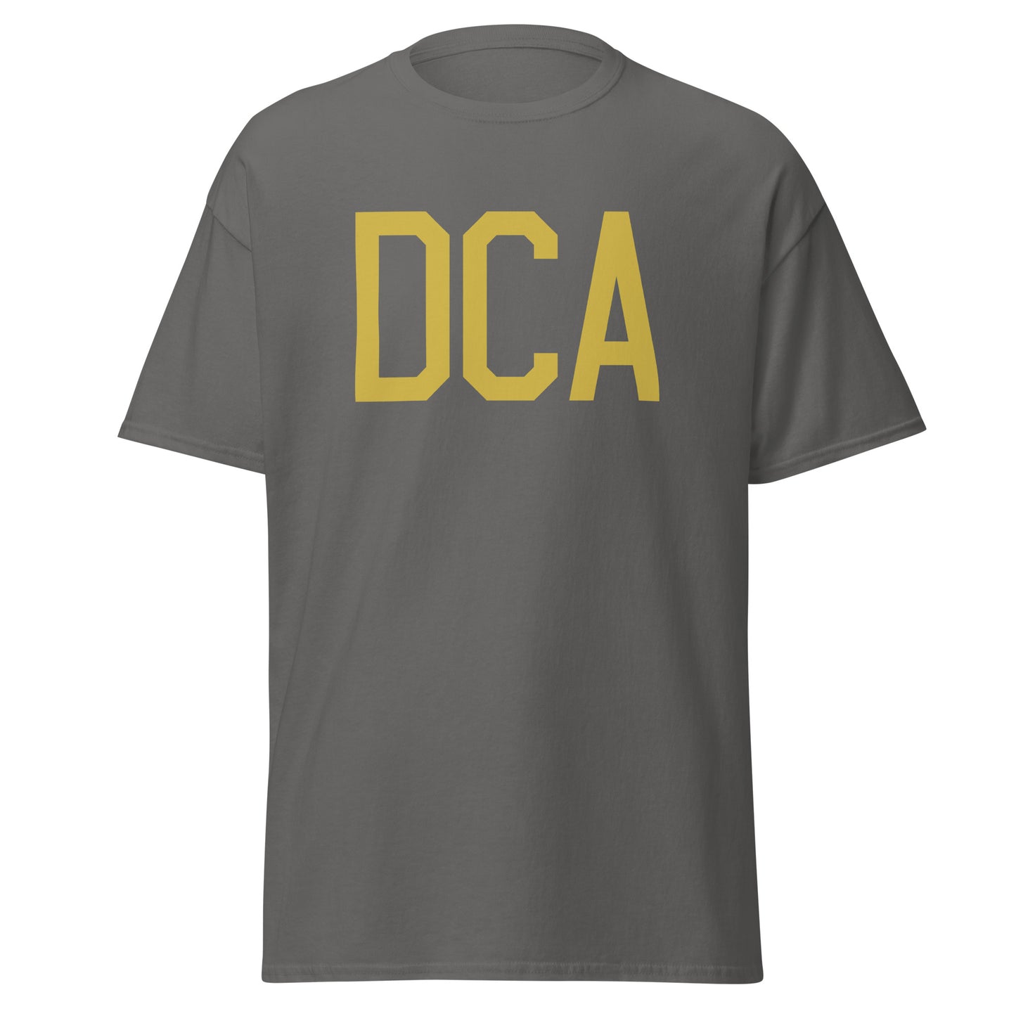 Aviation Enthusiast Men's Tee - Old Gold Graphic • DCA Washington • YHM Designs - Image 05
