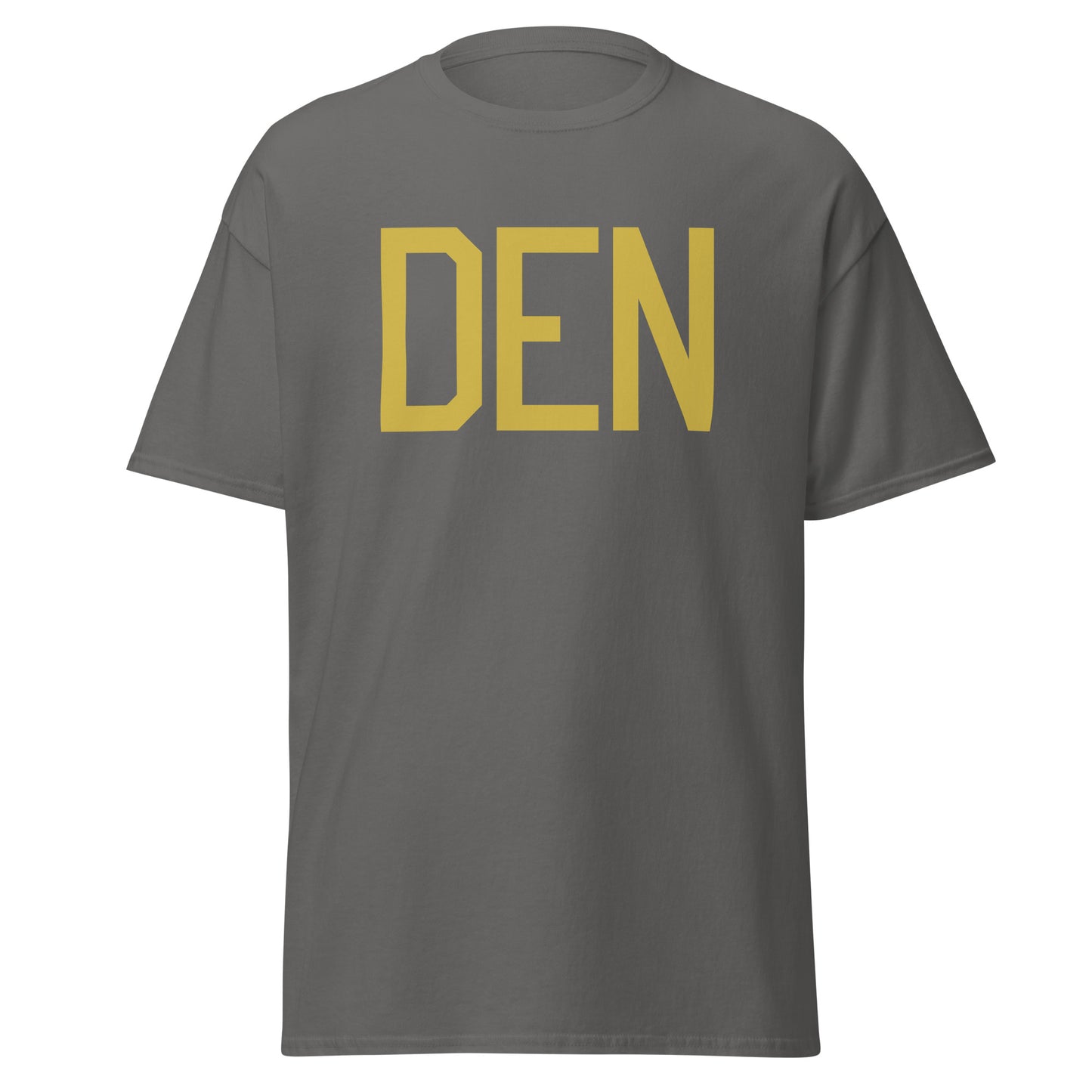 Aviation Enthusiast Men's Tee - Old Gold Graphic • DEN Denver • YHM Designs - Image 05