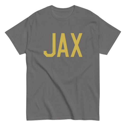 Aviation Enthusiast Men's Tee - Old Gold Graphic • JAX Jacksonville • YHM Designs - Image 01