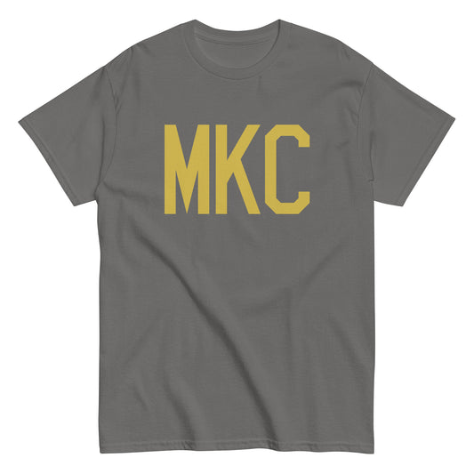 Aviation Enthusiast Men's Tee - Old Gold Graphic • MKC Kansas City • YHM Designs - Image 01