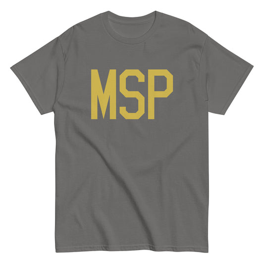 Aviation Enthusiast Men's Tee - Old Gold Graphic • MSP Minneapolis • YHM Designs - Image 01