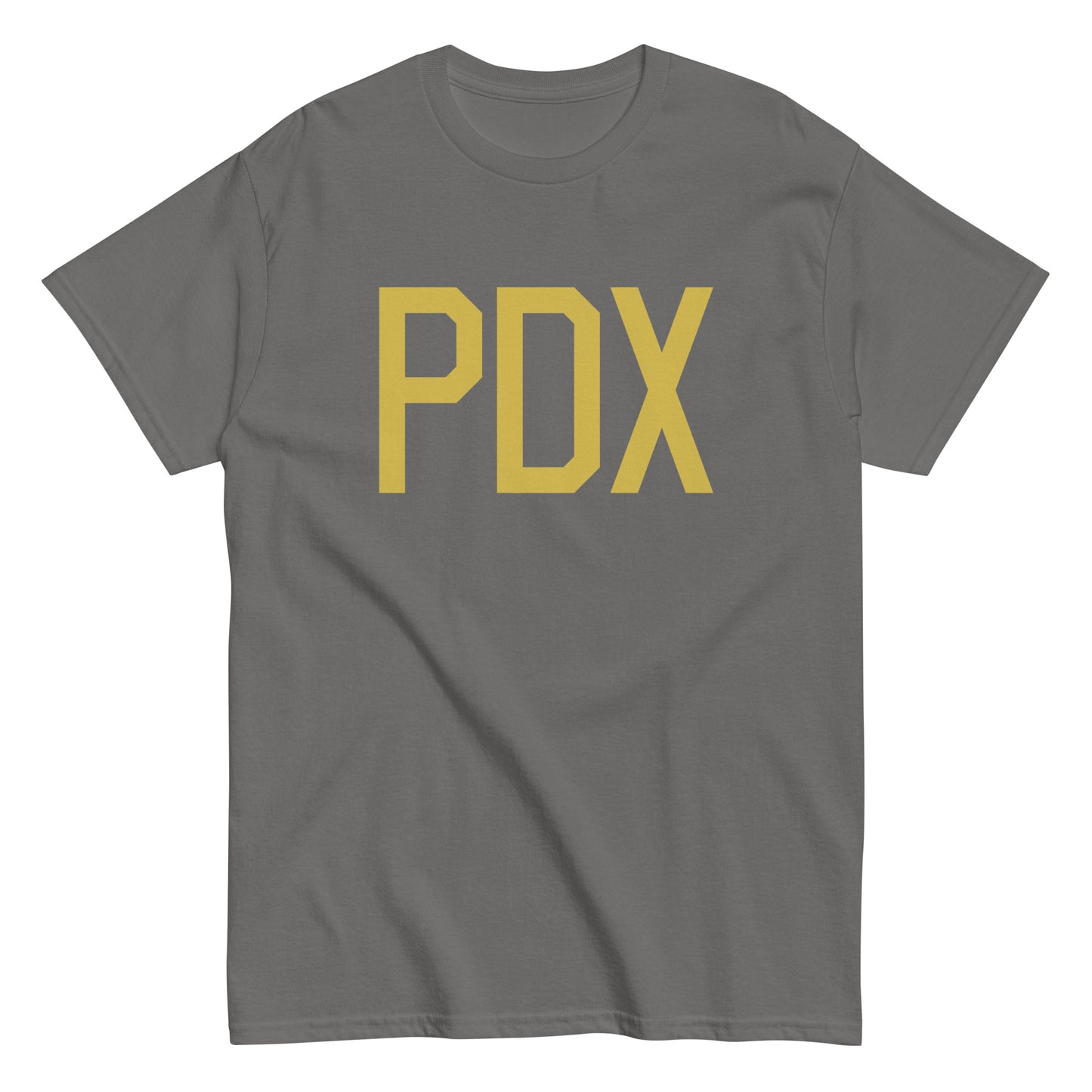 Aviation Enthusiast Men's Tee - Old Gold Graphic • PDX Portland • YHM Designs - Image 01