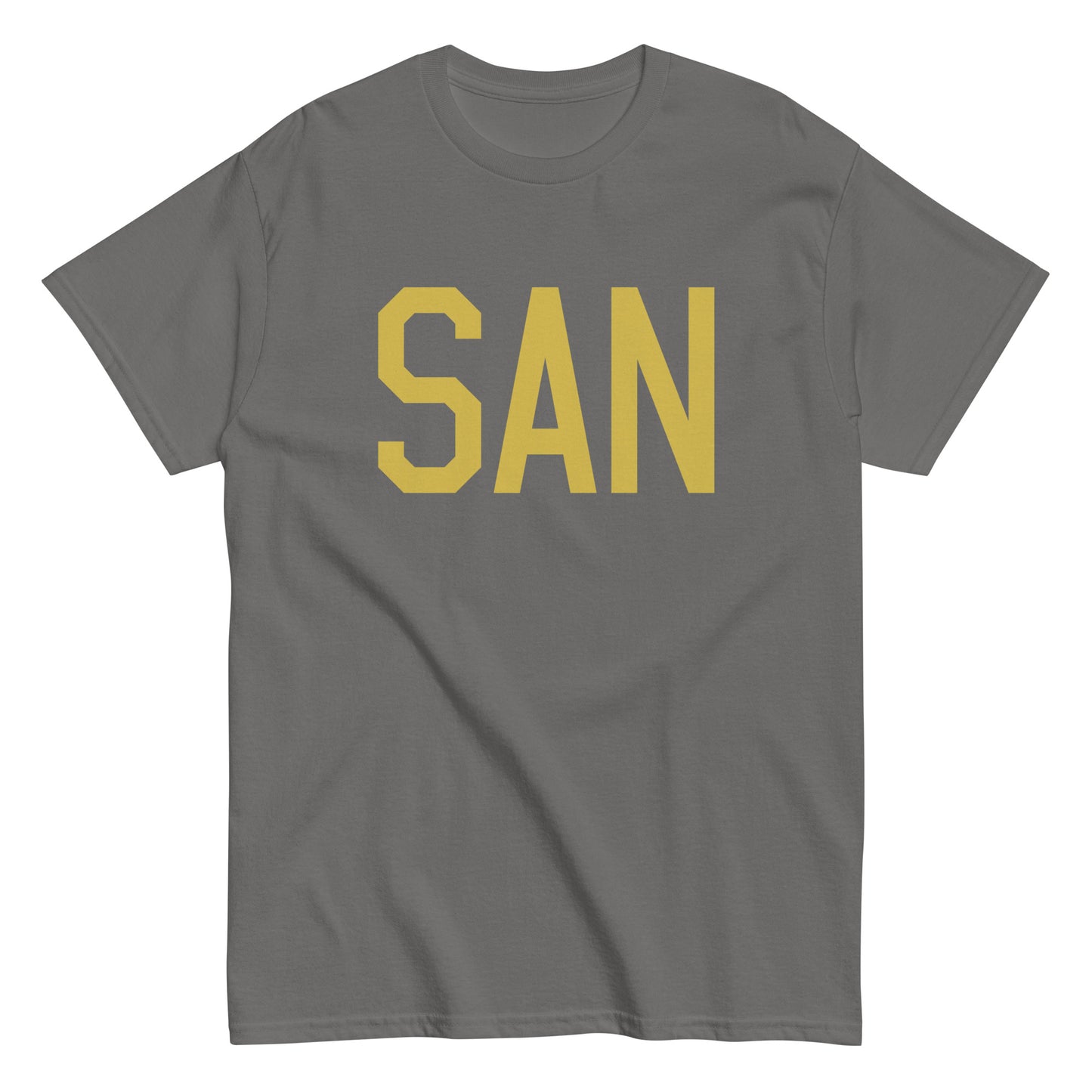 Aviation Enthusiast Men's Tee - Old Gold Graphic • SAN San Diego • YHM Designs - Image 01