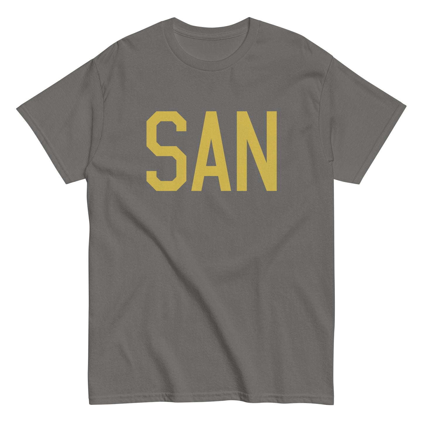 Aviation Enthusiast Men's Tee - Old Gold Graphic • SAN San Diego • YHM Designs - Image 01