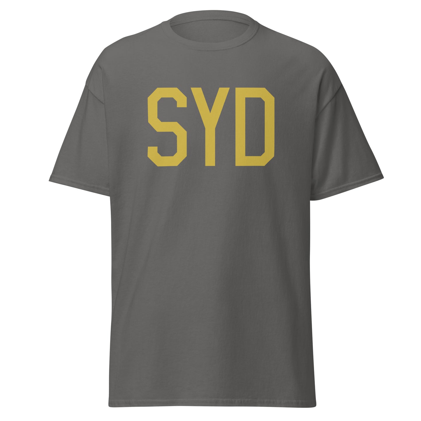 Aviation Enthusiast Men's Tee - Old Gold Graphic • SYD Sydney • YHM Designs - Image 05