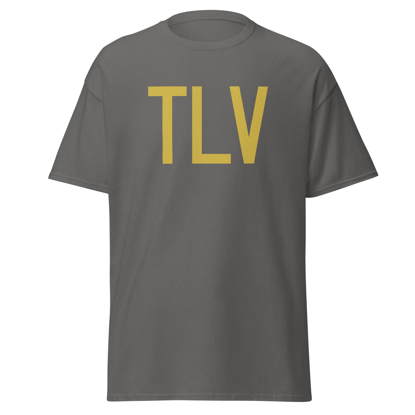 Aviation Enthusiast Men's Tee - Old Gold Graphic • TLV Tel Aviv • YHM Designs - Image 05