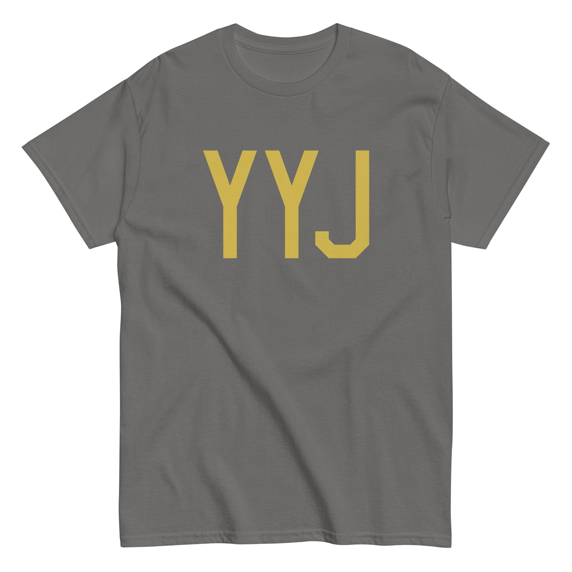 Aviation Enthusiast Men's Tee - Old Gold Graphic • YYJ Victoria • YHM Designs - Image 01