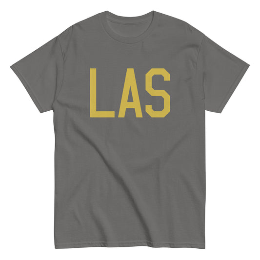 Aviation Enthusiast Men's Tee - Old Gold Graphic • LAS Las Vegas • YHM Designs - Image 01