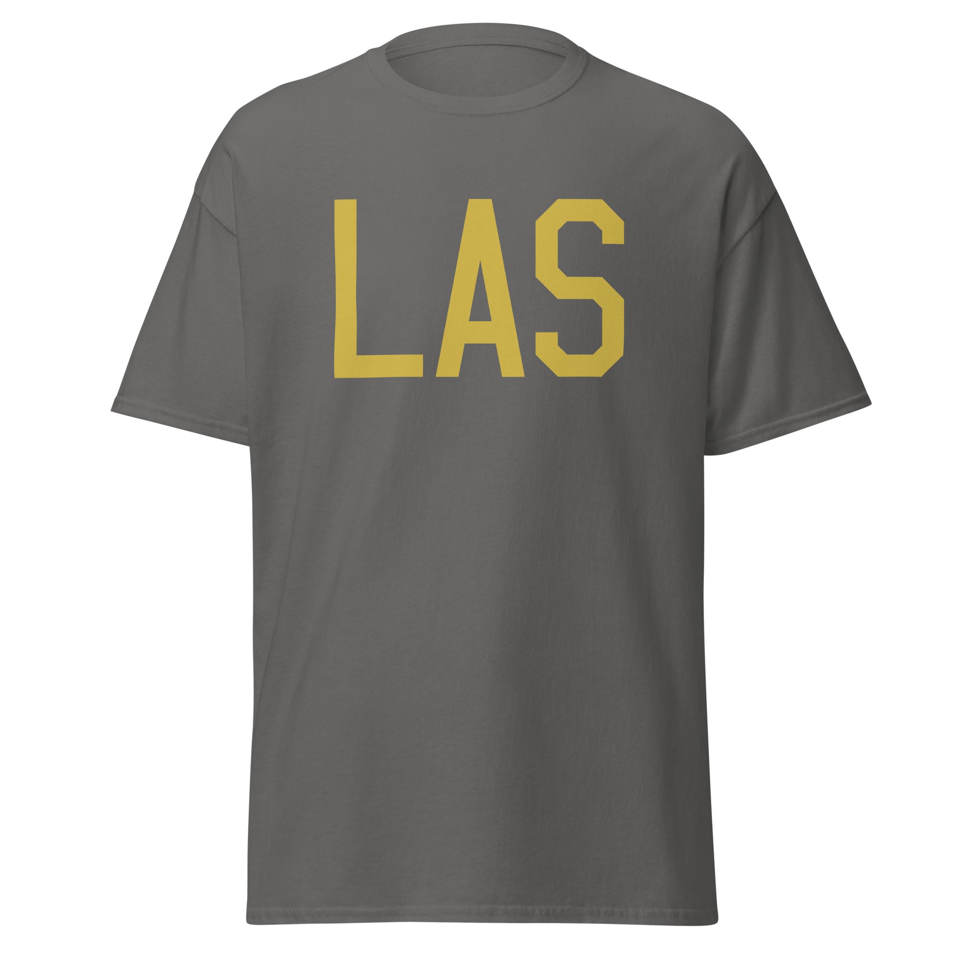 Aviation Enthusiast Men's Tee - Old Gold Graphic • LAS Las Vegas • YHM Designs - Image 05